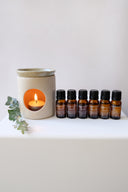 Ceramic Oil Burner & Essential Oil Ritual Set